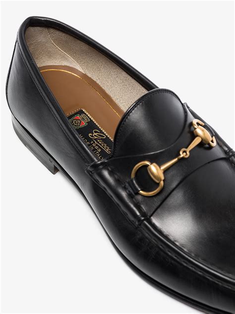 gucci 1953 horsebit loafer black|Horsebit 1953 leather loafers in black .